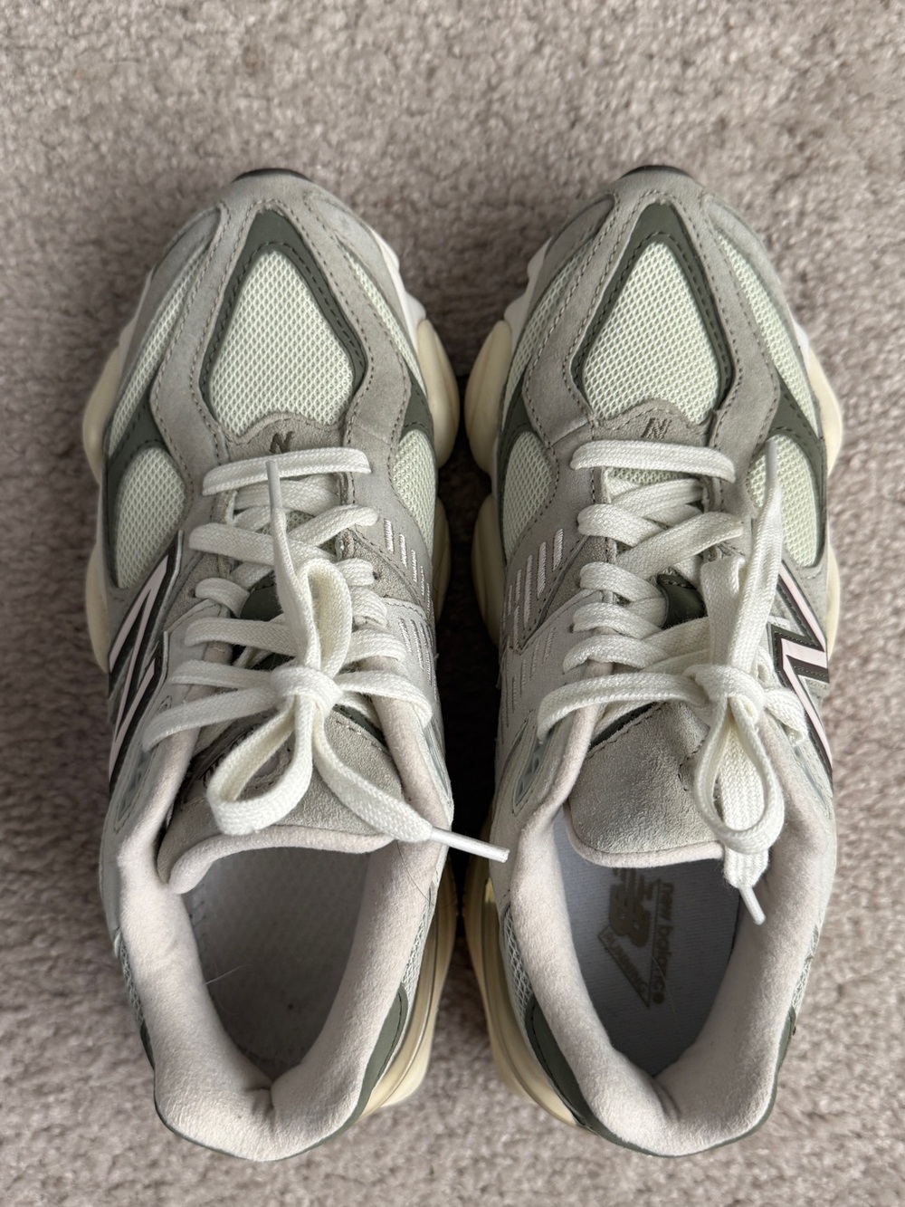 LN New Balance 9060 Chunky Sneakers - Olive Grey Sage Unisex W 6.5 / M 5 - Picture 2 of 7